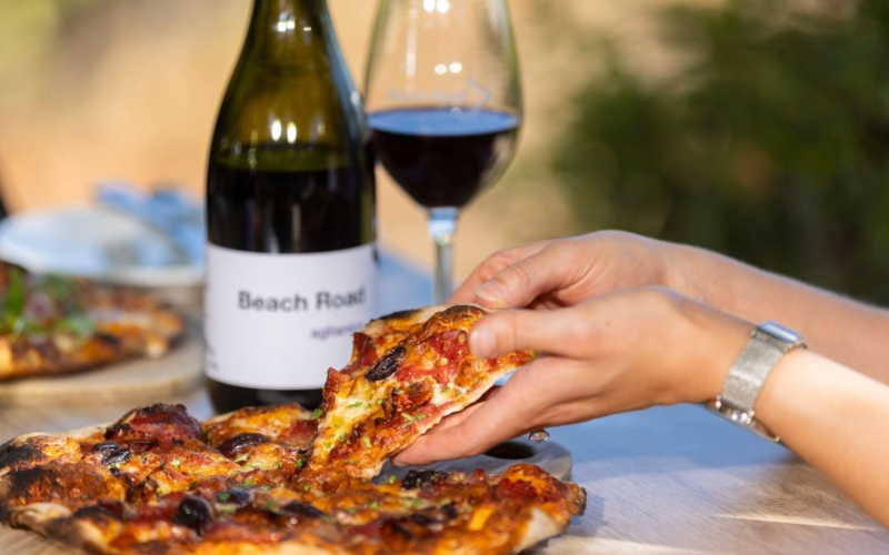 Wood Oven Pizza with Wine in McLaren Vale Wine Tasting, Pizza, Restaurant