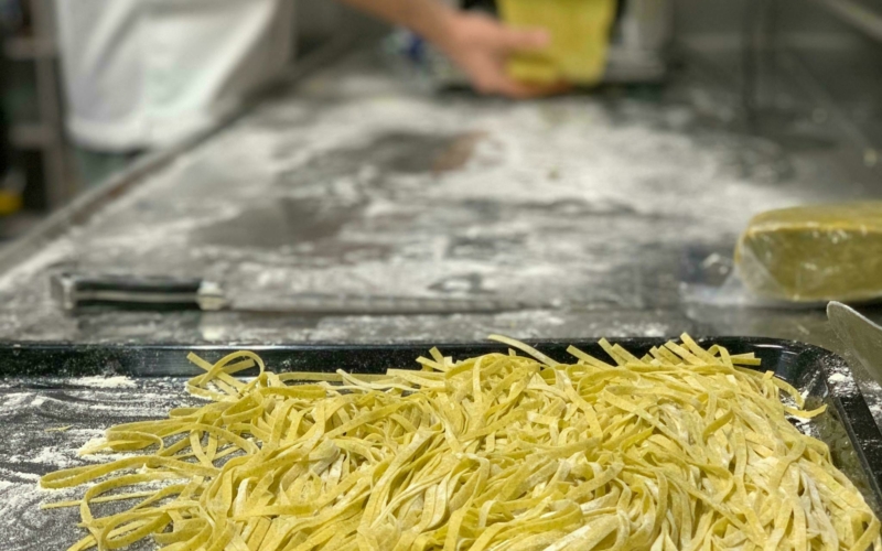 Fresh pasta in the making